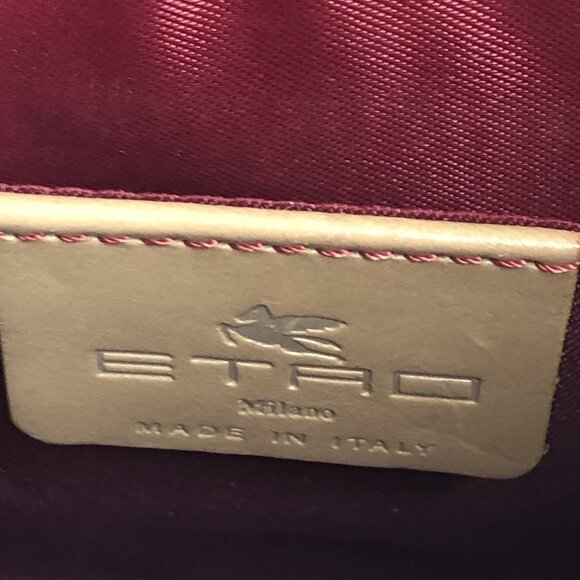 Etro Brown and Gold Paisley Bag - Picture 10 of 16